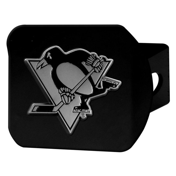 FanMats® - Pittsburgh Penguins Logo on Chrome/Black Hitch Cover