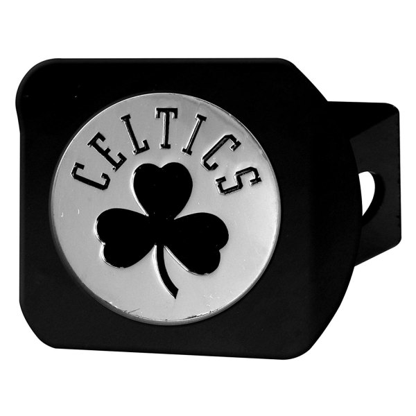 FanMats® - Boston Celtics Logo on Chrome/Black Hitch Cover