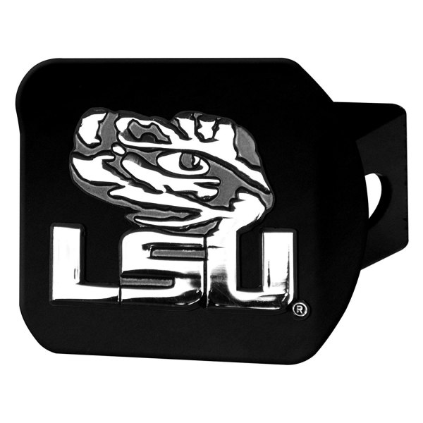 FanMats® - Louisiana State University Logo on Chrome/Black Hitch Cover