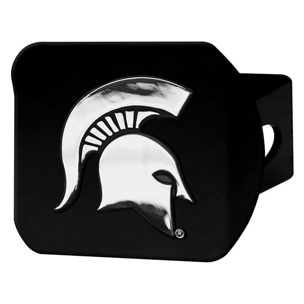 FanMats® - Michigan State University Logo on Chrome/Black Hitch Cover