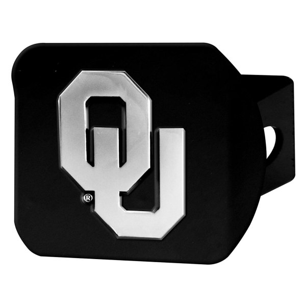 FanMats® - University of Oklahoma Logo on Chrome/Black Hitch Cover
