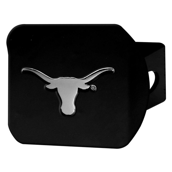 FanMats® - University of Texas Logo on Chrome/Black Hitch Cover