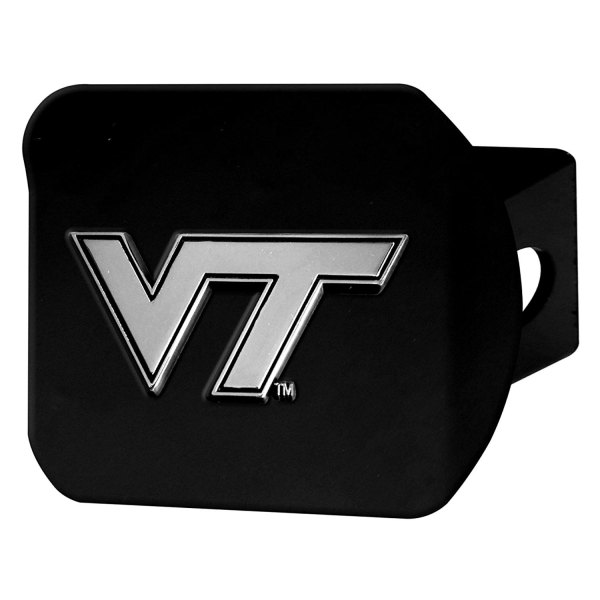 FanMats® - Virginia Tech Logo on Chrome/Black Hitch Cover