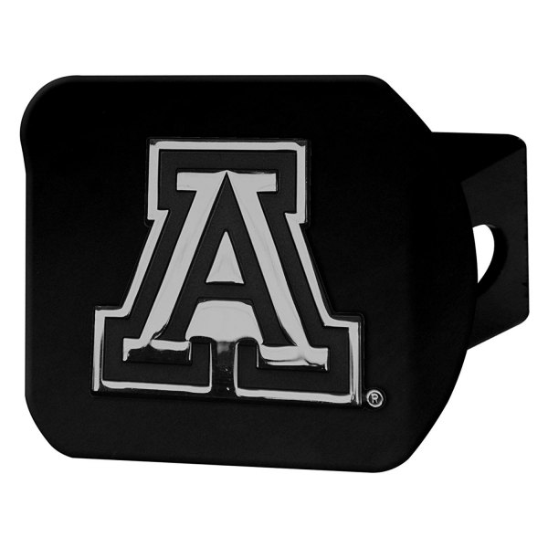 FanMats® - University of Arizona Logo on Chrome/Black Hitch Cover