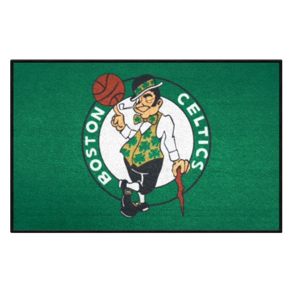 FanMats® - Boston Celtics 19" x 30" Nylon Face Starter Mat with "Clover & Celtics" Logo