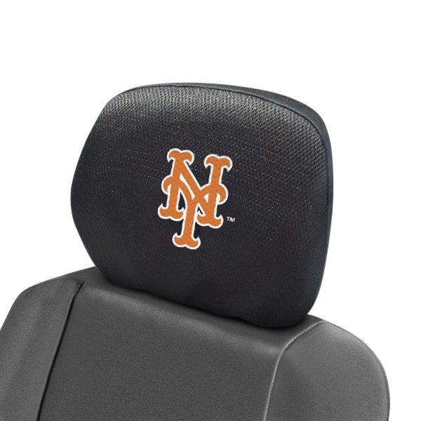  FanMats® - Headrest Covers with Embroidered New York Mets Logo