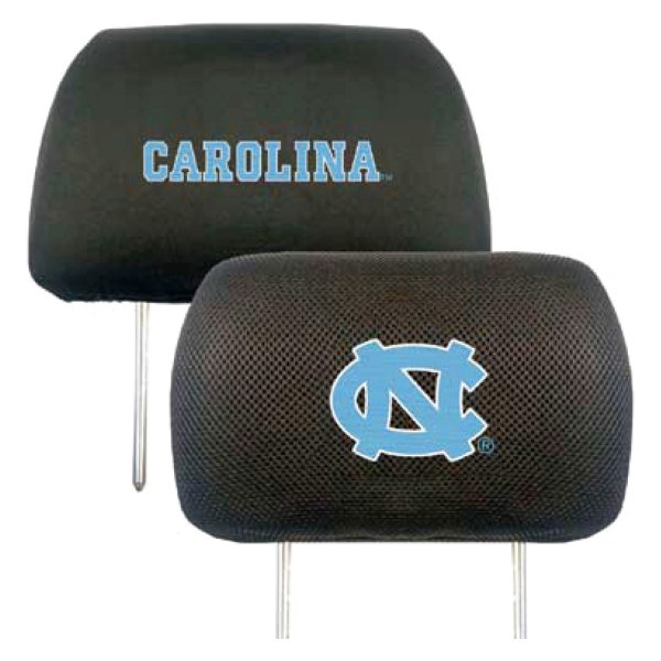  FanMats® - Headrest Covers with Embroidered University of North Carolina - Chapel Hill - NC Logo