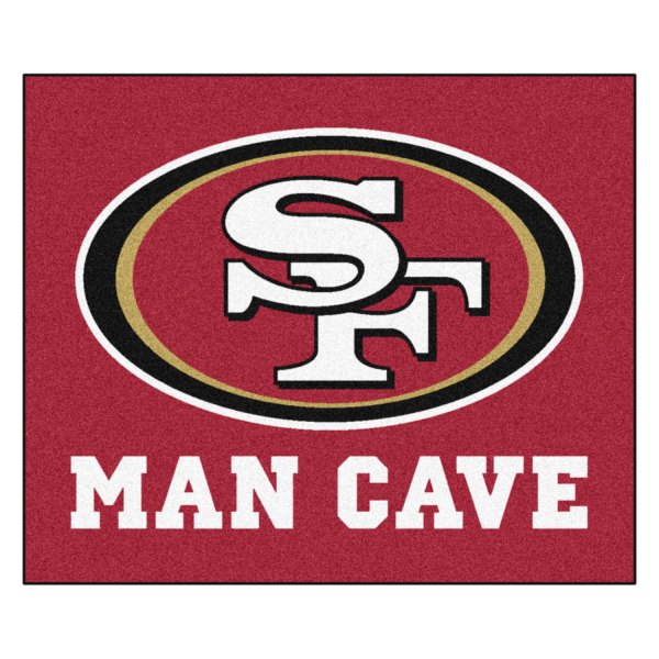 FanMats® - San Francisco 49ers 59.5" x 71" Nylon Face Man Cave Tailgater Mat with "Oval 49ers" Logo