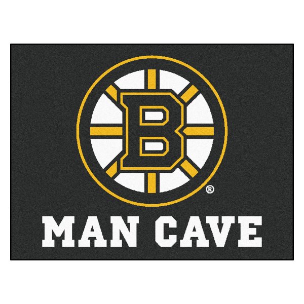 FanMats® - Boston Bruins 33.75" x 42.5" Nylon Face Man Cave All-Star Floor Mat with "Spoked-B" Logo