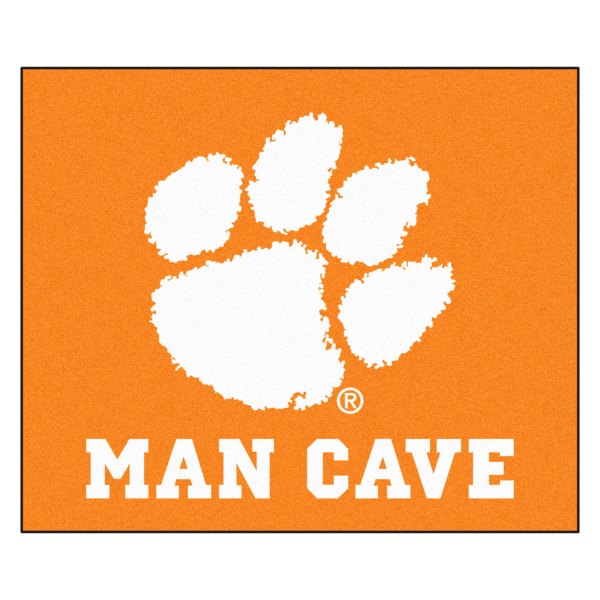FanMats® - Clemson University 59.5" x 71" Nylon Face Man Cave Tailgater Mat with "Paw Print" Logo