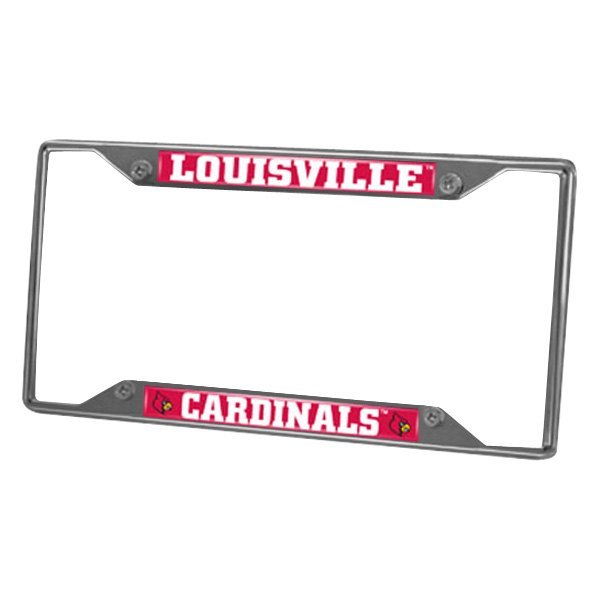 FanMats® - Collegiate License Plate Frame with University of Louisville Logo