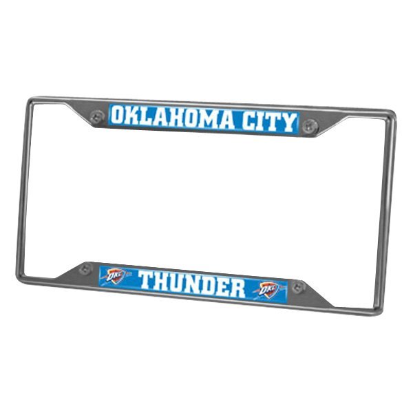FanMats® - Sport NBA License Plate Frame with Oklahoma City Thunder Logo
