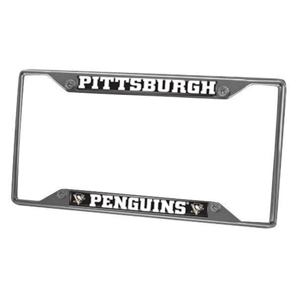 FanMats® - Sport NHL License Plate Frame with Pittsburgh Penguins Logo