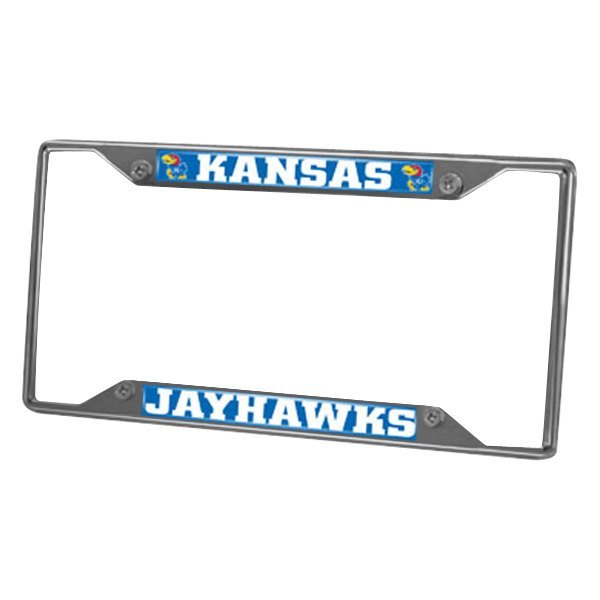 FanMats® - Collegiate License Plate Frame with University of Kansas Logo