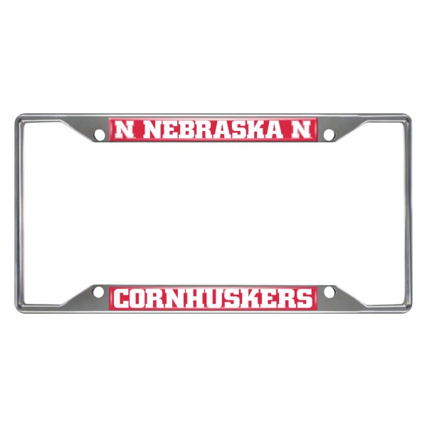 FanMats® - Collegiate License Plate Frame with University of Nebraska Logo