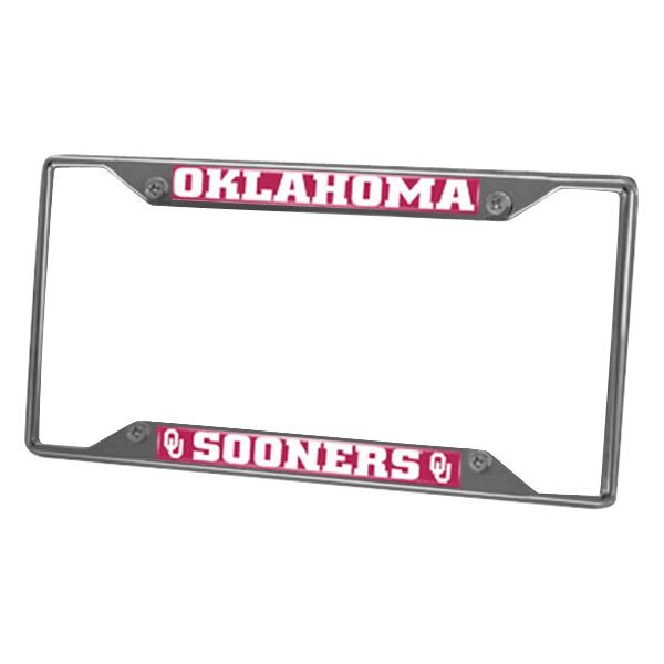 FanMats® - Collegiate License Plate Frame with University of Oklahoma Logo