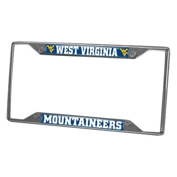 FanMats® - Collegiate License Plate Frame with West Virginia University Logo