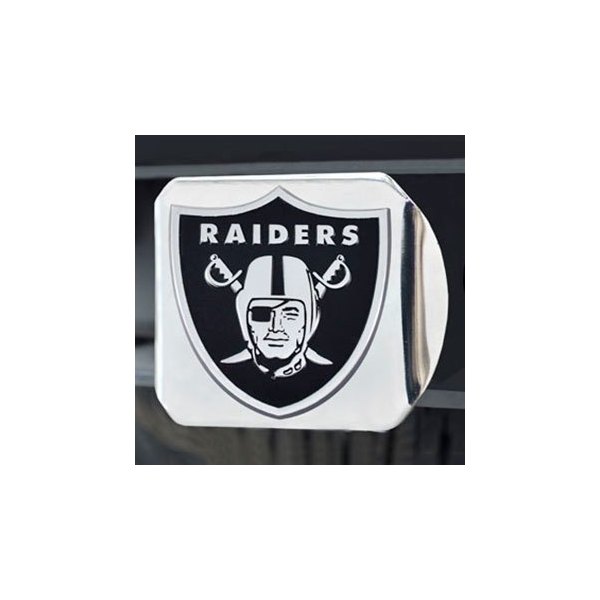 FanMats® - Hitch Cover with Chrome Oakland Raiders Logo for 2" Receivers