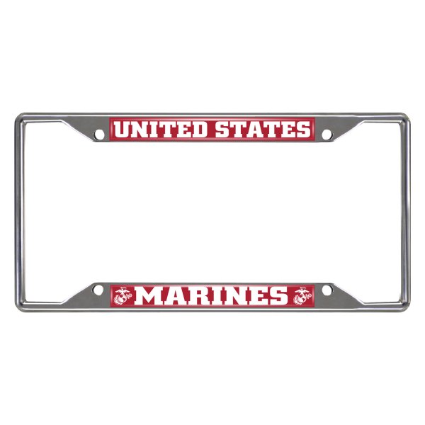 FanMats® - Military License Plate Frame with U.S. Marines Logo