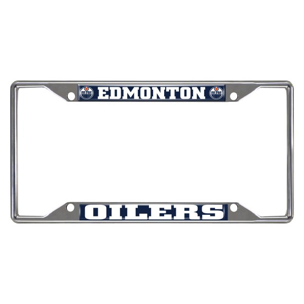FanMats® - Sport NHL License Plate Frame with Edmonton Oilers Logo