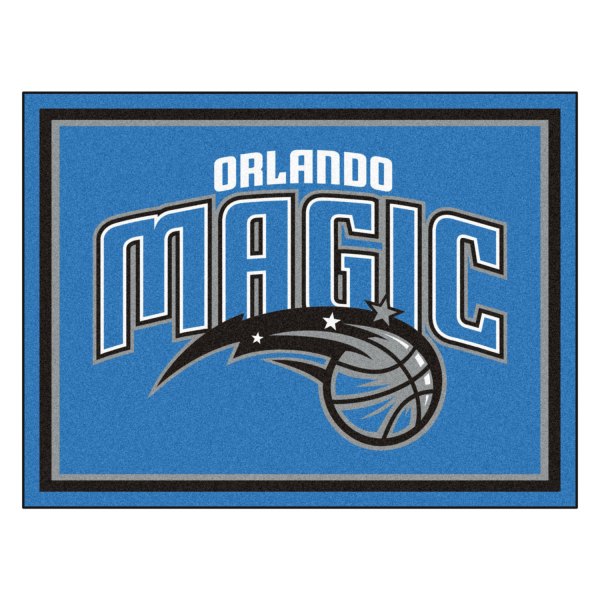 FanMats® - Orlando Magic 96" x 120" Nylon Face Ultra Plush Floor Rug with "Icon with Wordmark" Logo