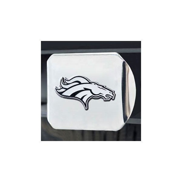 FanMats® - Hitch Cover with Chrome Denver Broncos Logo for 2" Receivers