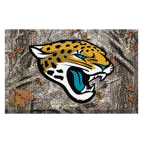 FanMats® - "Camo" Jacksonville Jaguars 19" x 30" Rubber Scraper Door Mat with "Jaguar" Logo