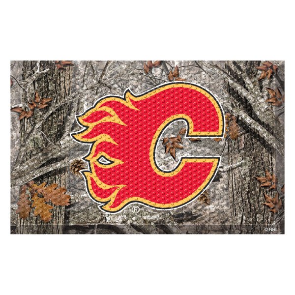 FanMats® - "Camo" Calgary Flames 19" x 30" Rubber Scraper Door Mat with "Flaming C" Logo