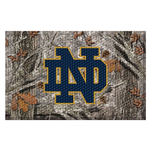 FanMats® - "Camo" Notre Dame 19" x 30" Rubber Scraper Door Mat with "ND" Logo
