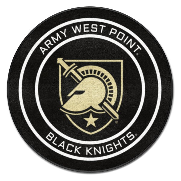FanMats® - U.S. Military Academy 27" Dia Nylon Face Hockey Puck Floor Mat with "Shield with Armour" Primary Logo