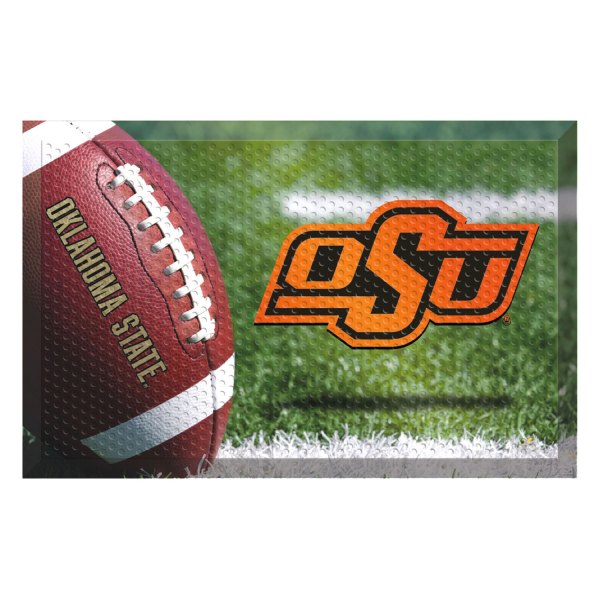 FanMats® - Oklahoma State University 19" x 30" Rubber Scraper Door Mat with "OSU" Logo