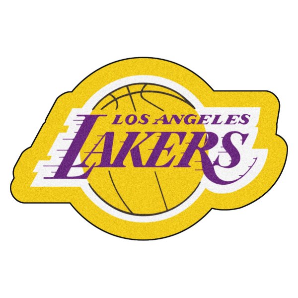 FanMats® - Los Angeles Lakers 36" x 48" Mascot Floor Mat with Los Angeles Lakers Basketball Logo