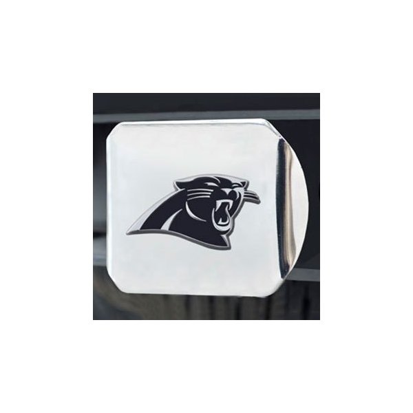 FanMats® - Hitch Cover with Chrome Carolina Panthers Logo for 2" Receivers