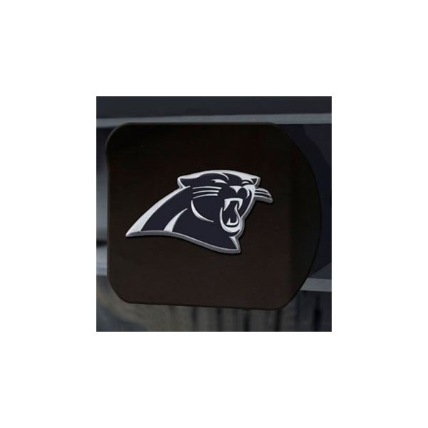 FanMats® - Hitch Cover with Chrome Carolina Panthers Logo for 2" Receivers