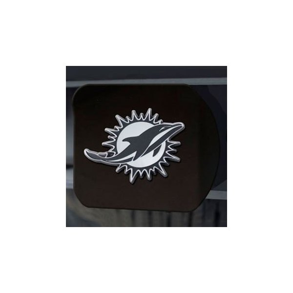 FanMats® - Hitch Cover with Chrome Miami Dolphins Logo for 2" Receivers