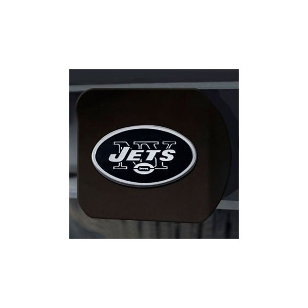 FanMats® - Hitch Cover with Chrome New York Jets Logo for 2" Receivers