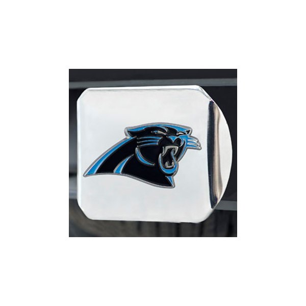 FanMats® - NFL Chrome Hitch Cover with Black/Blue Carolina Panthers Logo for 2" Receivers