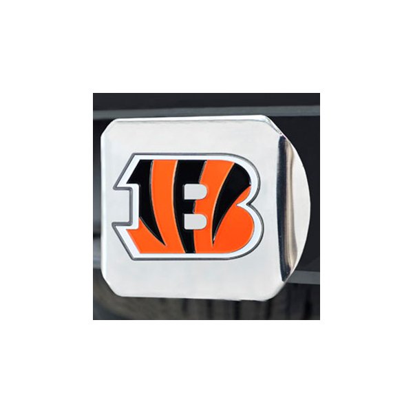 FanMats® - NFL Chrome Hitch Cover with Orange/Black Cincinnati Bengals Logo for 2" Receivers