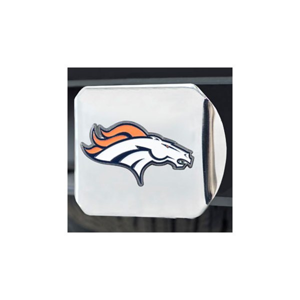 FanMats® - NFL Chrome Hitch Cover with Multicolor Denver Broncos Logo for 2" Receivers