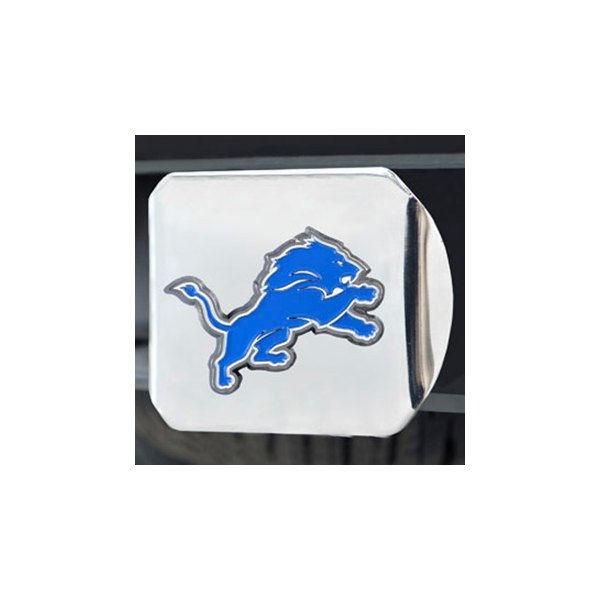 FanMats® - NFL Chrome Hitch Cover with Blue Detroit Lions Logo for 2" Receivers