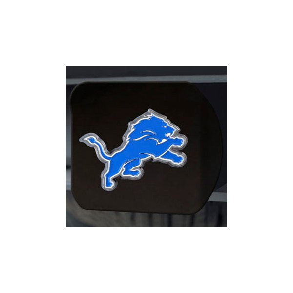 FanMats® - NFL Black Hitch Cover with Blue Detroit Lions Logo for 2" Receivers