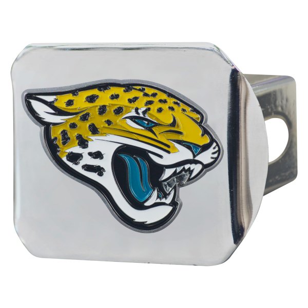 FanMats® - NFL Chrome Hitch Cover with Multicolor Jacksonville Jaguars Logo for 2" Receivers