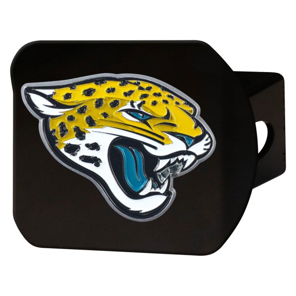 FanMats® - NFL Black Hitch Cover with Multicolor Jacksonville Jaguars Logo for 2" Receivers