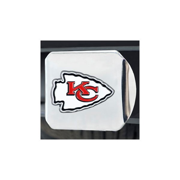 FanMats® - NFL Chrome Hitch Cover with Red/White Kansas City Chiefs Logo for 2" Receivers