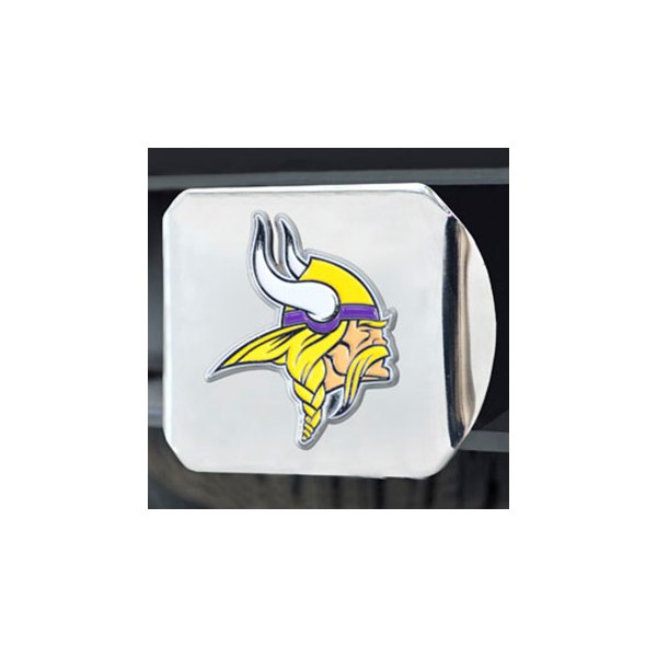 FanMats® - NFL Chrome Hitch Cover with Multicolor Minnesota Vikings Logo for 2" Receivers