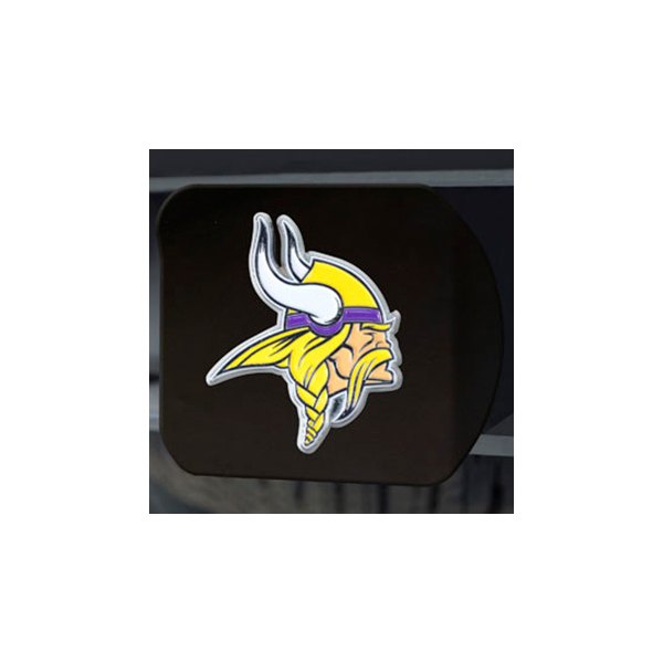 FanMats® - NFL Black Hitch Cover with Multicolor Minnesota Vikings Logo for 2" Receivers
