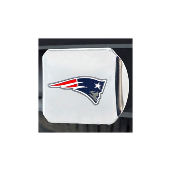 FanMats® - NFL Chrome Hitch Cover with Multicolor New England Patriots Logo for 2" Receivers
