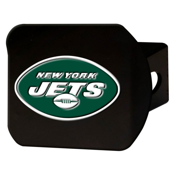 FanMats® - NFL Black Hitch Cover with Green/White New York Jets Logo for 2" Receivers