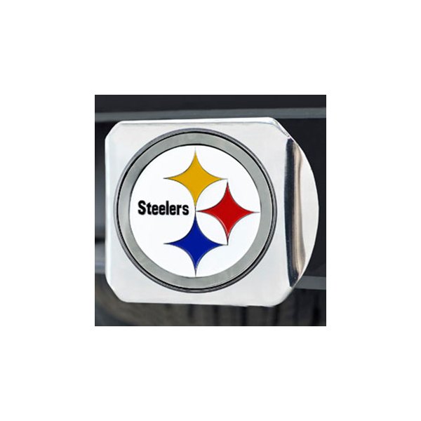 FanMats® - NFL Chrome Hitch Cover with Multicolor Pittsburgh Steelers Logo for 2" Receivers
