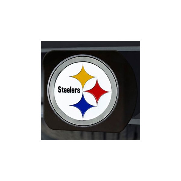 FanMats® - NFL Black Hitch Cover with Multicolor Pittsburgh Steelers Logo for 2" Receivers